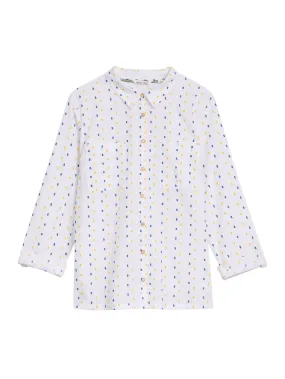 Sophie Printed Organic Cotton Shirt                             Ivory Multi