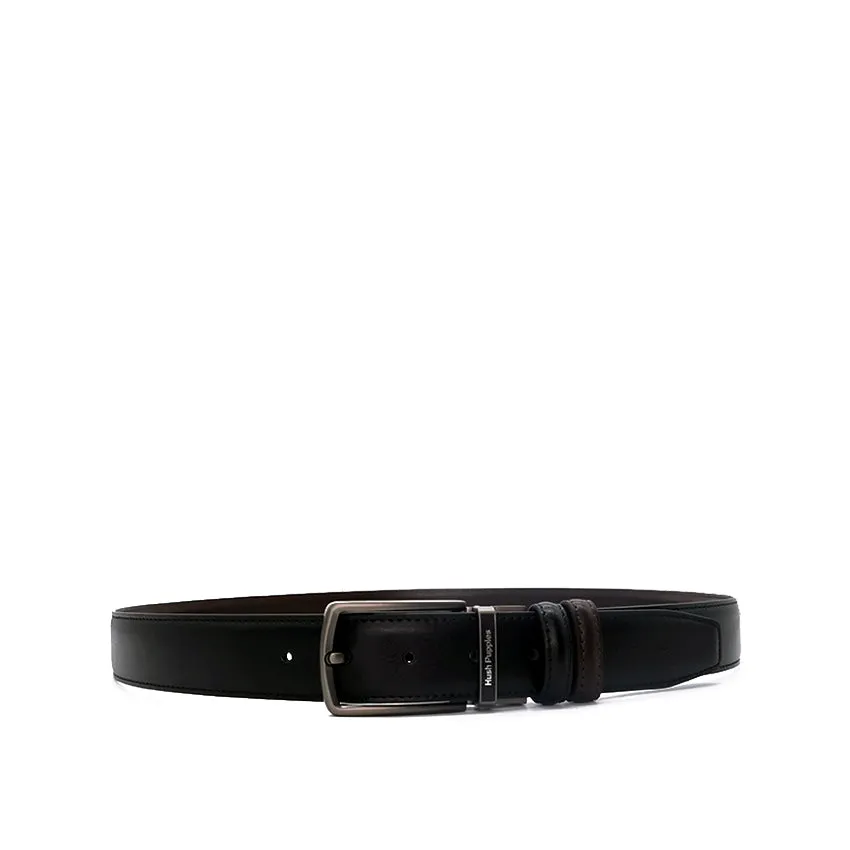 Steven Pin Clip Reversible Men's Belt - Black & Dark Brown