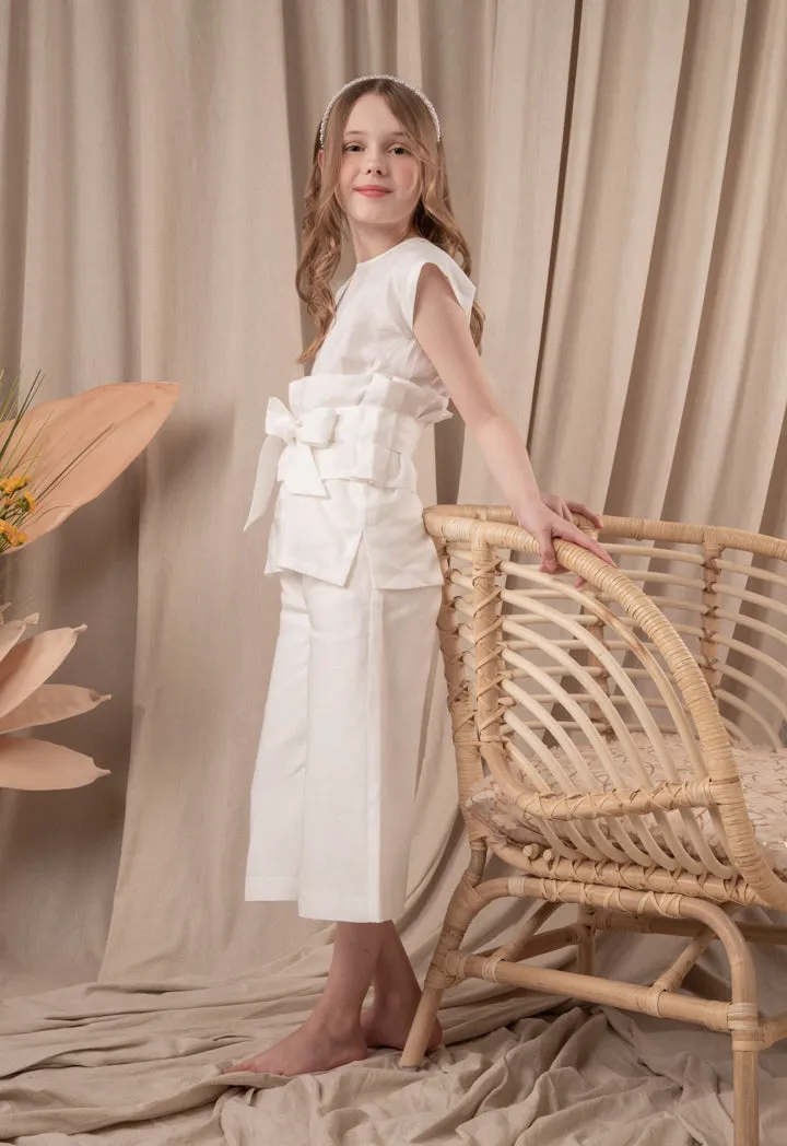 Straight Fit Linen Culottes