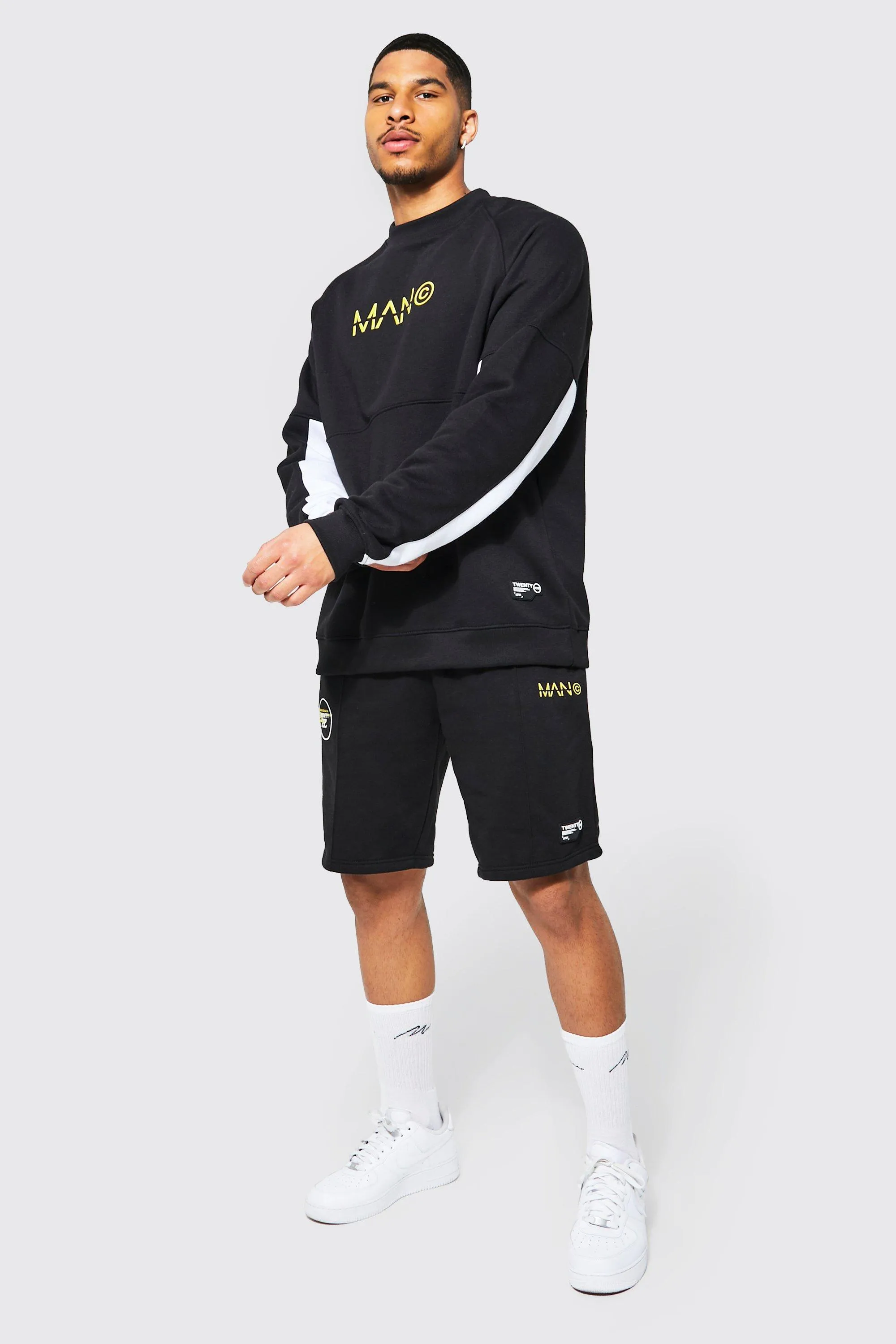 Tall Extended Neck Sweater Short Tracksuit