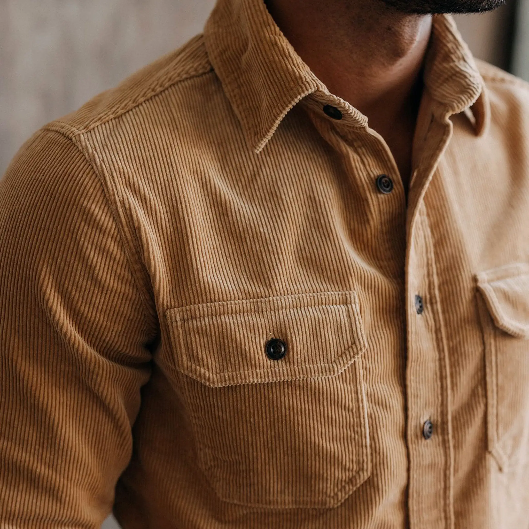 The Connor Shirt in Camel Cord