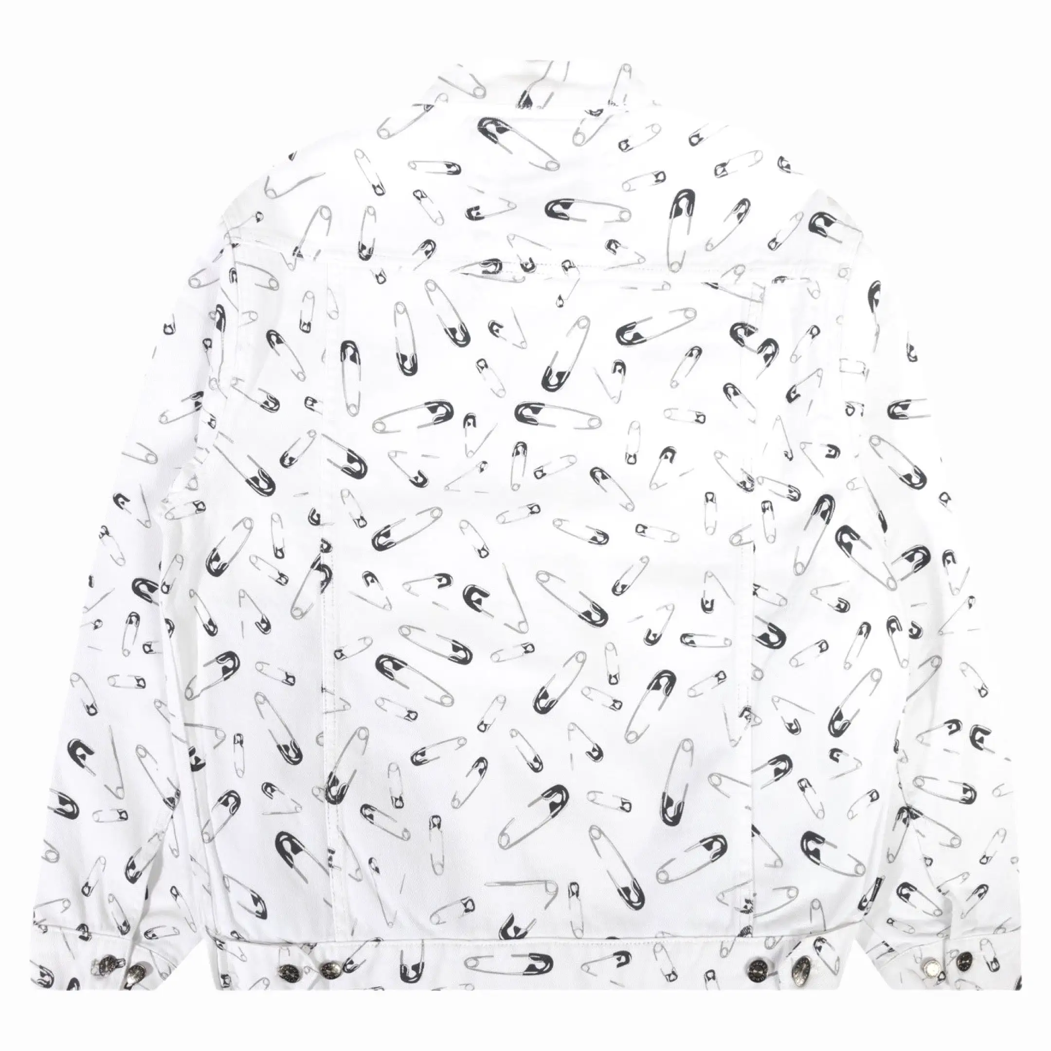 The Hundreds 'Adam Bomb Pins' Trucker Jacket White