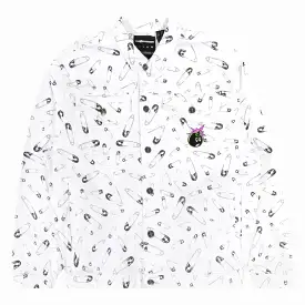 The Hundreds 'Adam Bomb Pins' Trucker Jacket White