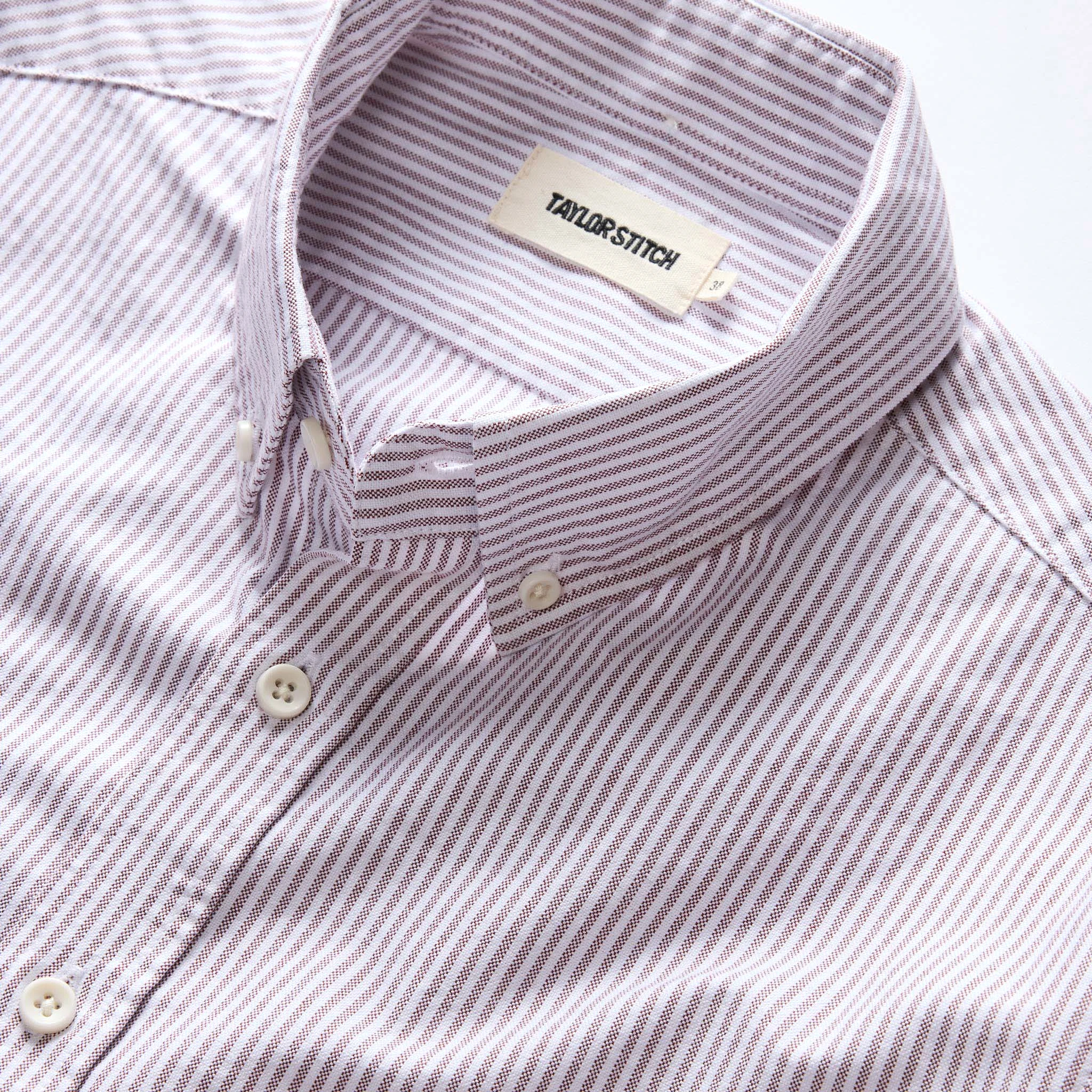 The Jack in Burgundy University Stripe Oxford