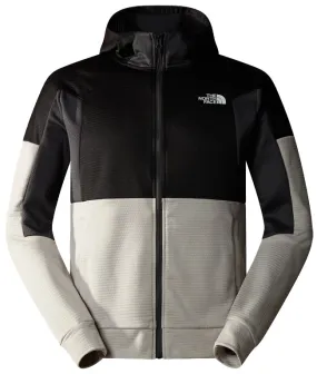 The North Face Mens Mountain Athletic Full Zip Fleece Dove Grey Black Asphalt Grey