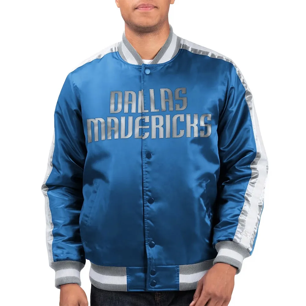 The Offensive Dallas Mavericks Blue Varsity Satin Jacket