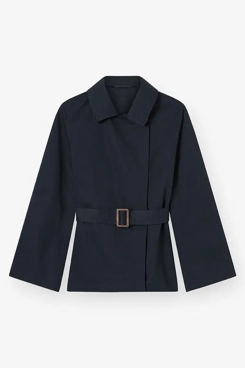 THE TAILORED TRENCH JACKET- NAVY