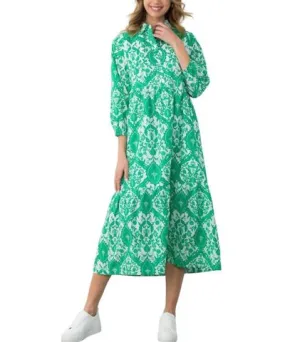 THML Long Sleeve Print Maxi Dress