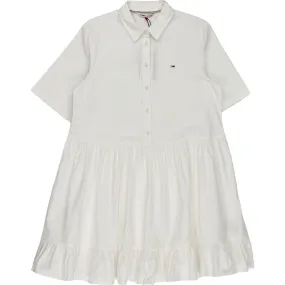 Tommy Jeans White Short Sleeve Dress