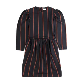 Unlabel Black Striped Dress For Girls