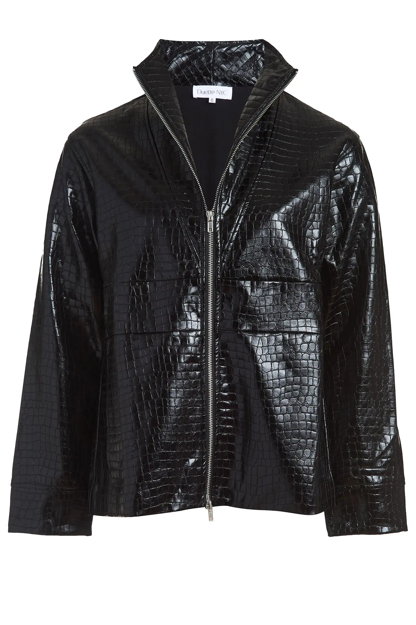 Vegan Leather Embossed Jacket - The Laight