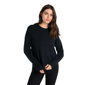 Women's Camille Crew Neck Sweater - Black Heather