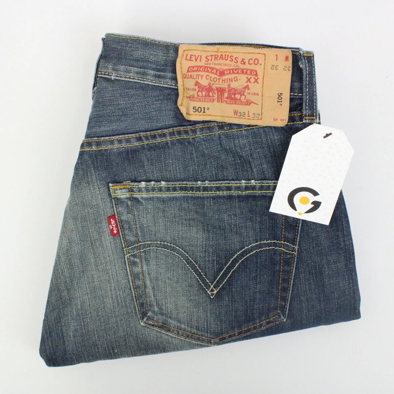 Womens LEVIS 501 Jeans Dark Blue | W32 L26