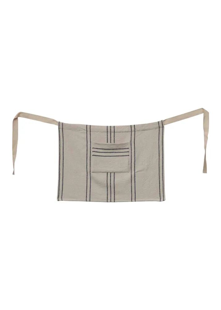 Woven Cotton Striped Waist Apron