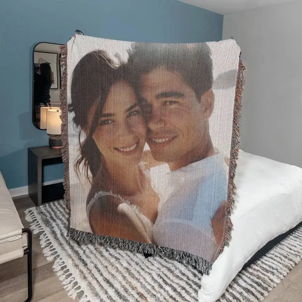 Woven Photo Blanket - 100% Cotton