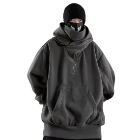 Xituodai Spring autumn High collar hoodie loose comfortable Men's clothes Harajuku Hiphop streetwear Fleece hooded oversize Swea