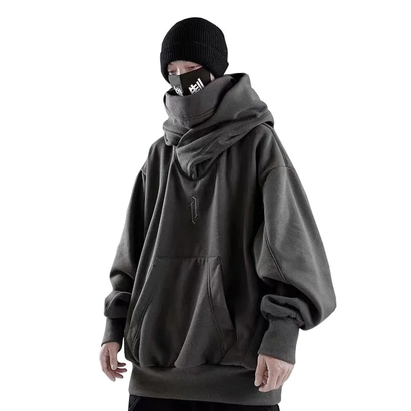 Xituodai Spring autumn High collar hoodie loose comfortable Men's clothes Harajuku Hiphop streetwear Fleece hooded oversize Swea