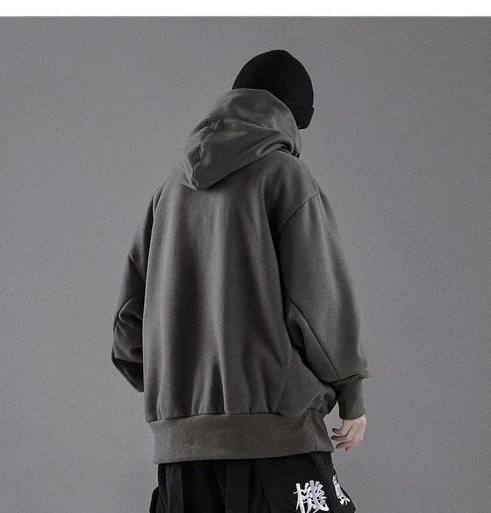 Xituodai Spring autumn High collar hoodie loose comfortable Men's clothes Harajuku Hiphop streetwear Fleece hooded oversize Swea