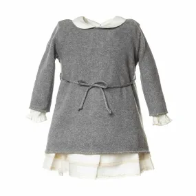 Zhoe & Tobiah Gray Dress For Baby Girls